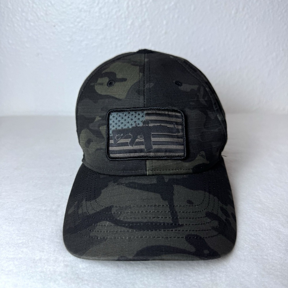 Black Rifle Coffee Company BRCC Camo American Flag AR Strapback Patch Hat Cap